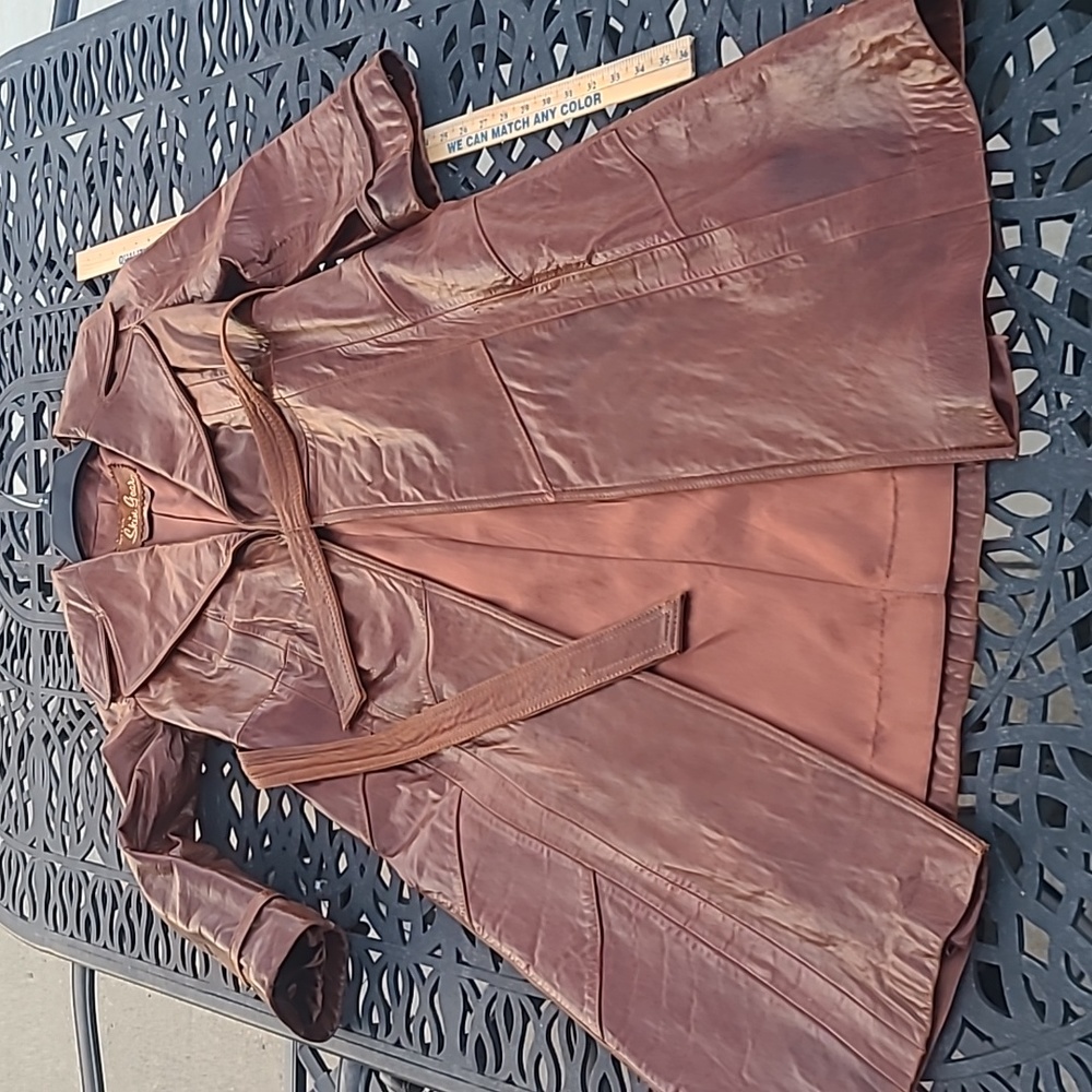Vintage Skin Gear leather trench coat
